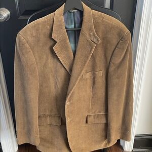 LAUREN RALPH LAUREN Brown Corduroy Sport Coat Blazer Elbow Patches Size 42S